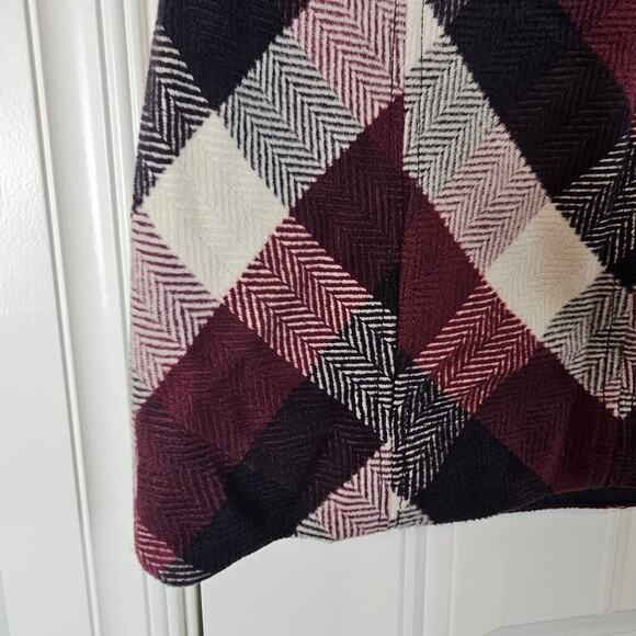 Free People Mini Skirt Womens Small Red Twiggy Herringbone Y2K Clueless Preppy - Picture 3 of 9